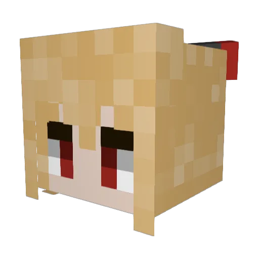Re_Eliya Minecraft avatar head, 3D render