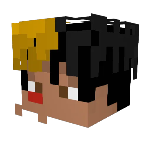 Re_FAX Minecraft avatar head, 3D render