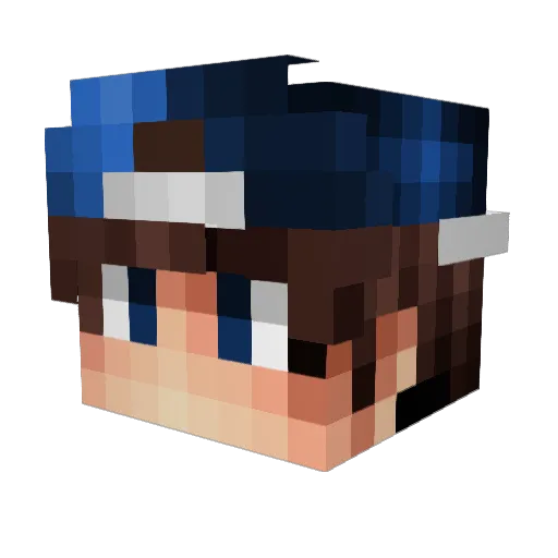 Re_Tune Minecraft avatar head, 3D render