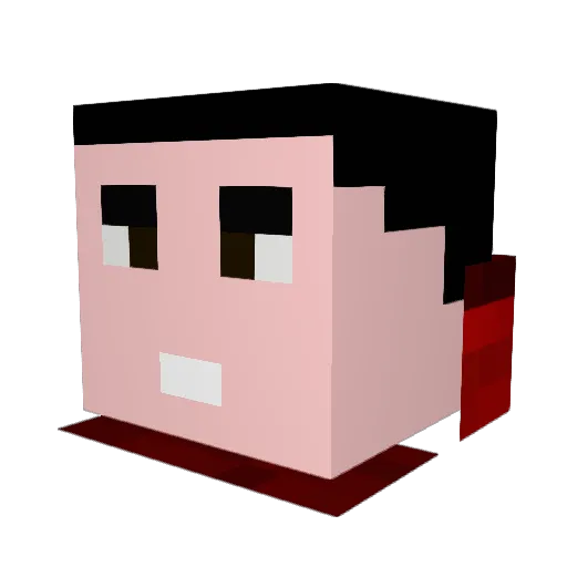 Re_set1 Minecraft avatar head, 3D render