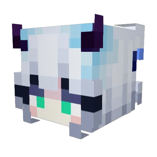 ReaS2 Minecraft avatar head, 3D render
