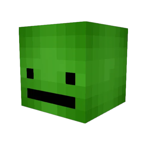 Reabs Minecraft avatar head, 3D render