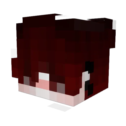 Reaccion Minecraft avatar head, 3D render