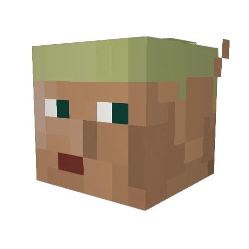 ReachLite Minecraft avatar head, 3D render