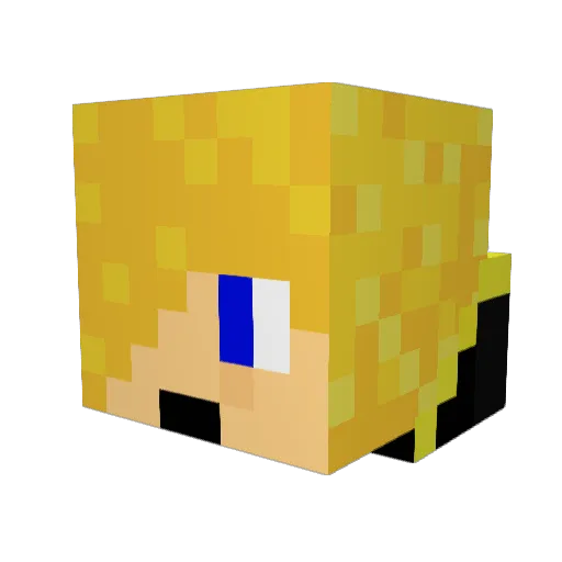 Reach_246 Minecraft avatar head, 3D render