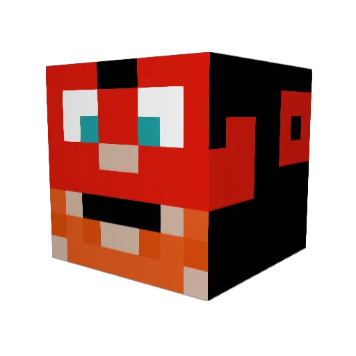 Reach_Records Minecraft avatar head, 3D render