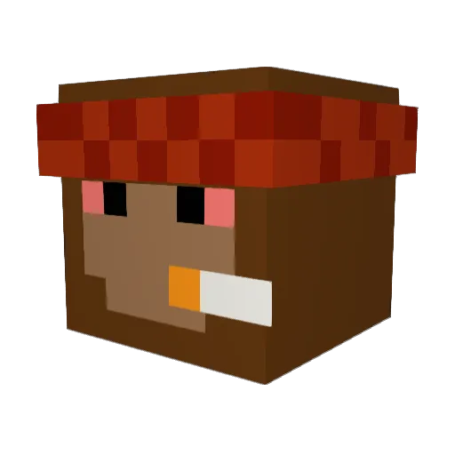 ReachzZz Minecraft avatar head, 3D render