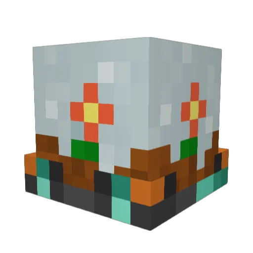 ReactionV Minecraft avatar head, 3D render