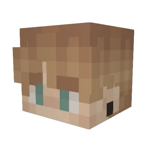 ReactiveCraft Minecraft avatar head, 3D render