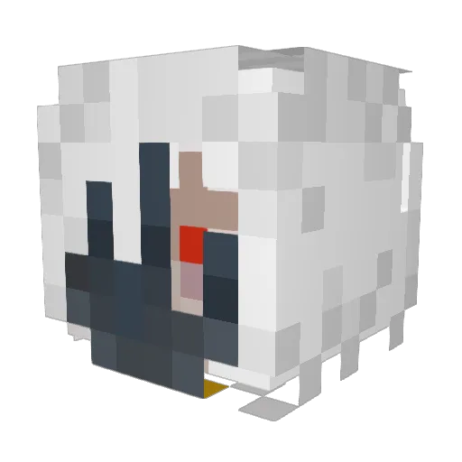 ReadDrStone Minecraft avatar head, 3D render