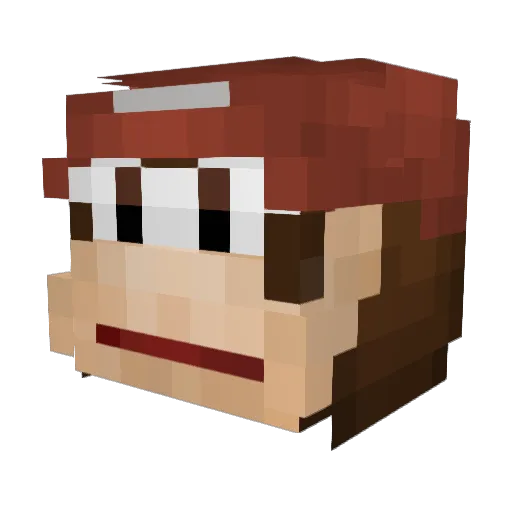 ReadPact Minecraft avatar head, 3D render