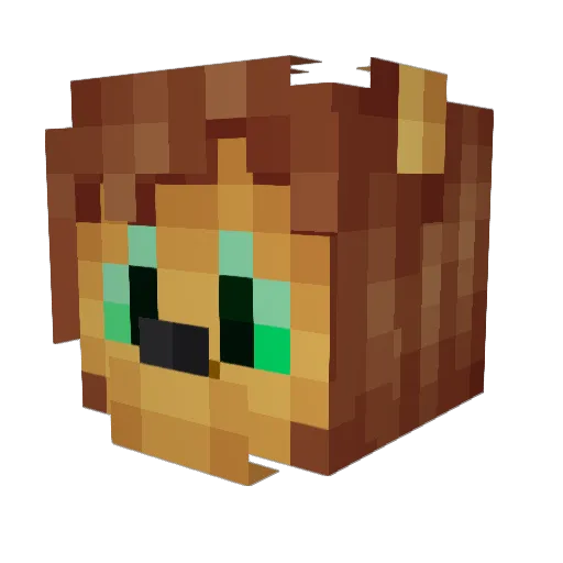 ReadyAndAbel Minecraft avatar head, 3D render