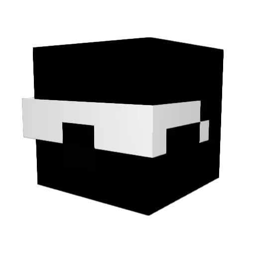 ReadyC Minecraft avatar head, 3D render