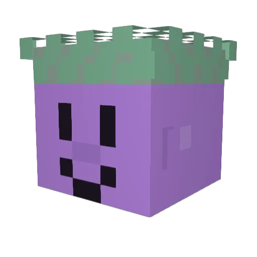 ReadyPlayer01 Minecraft avatar head, 3D render