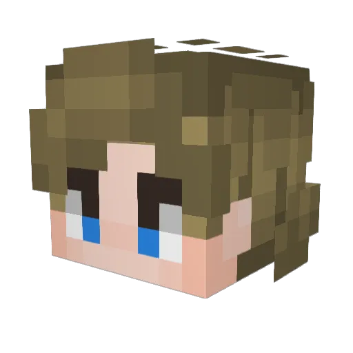ReadyPlayr18 Minecraft avatar head, 3D render
