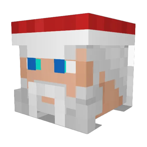 ReadyZeus Minecraft avatar head, 3D render