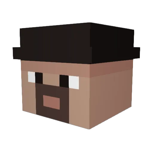 Readyforeal Minecraft avatar head, 3D render
