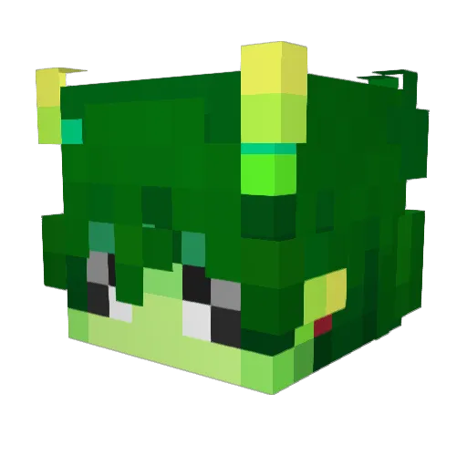Reaf_ Minecraft avatar head, 3D render
