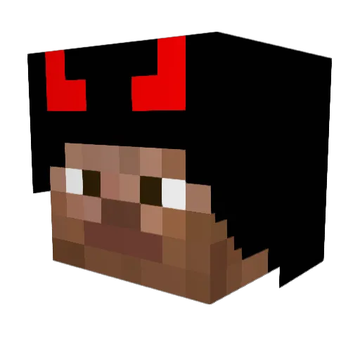 Reafia Minecraft avatar head, 3D render