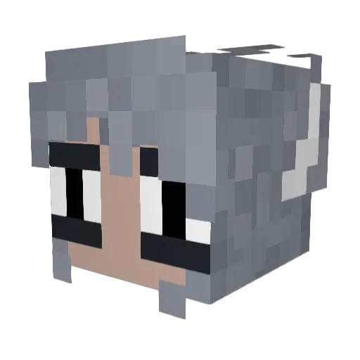 Reagoat Minecraft avatar head, 3D render