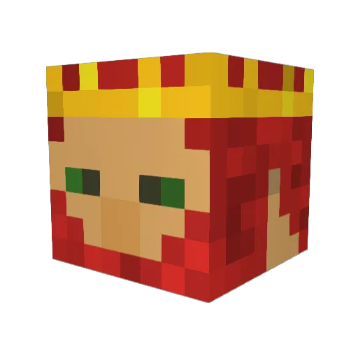 Reakore Minecraft avatar head, 3D render