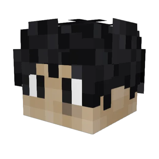Reaksmey Minecraft avatar head, 3D render