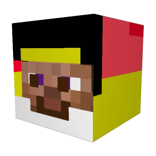 RealABHI Minecraft avatar head, 3D render