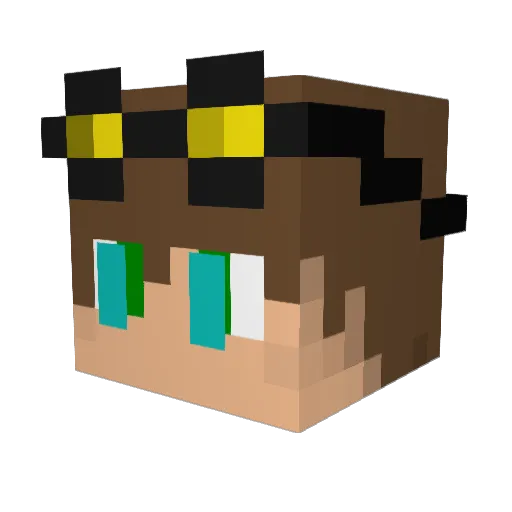 RealAkane Minecraft avatar head, 3D render