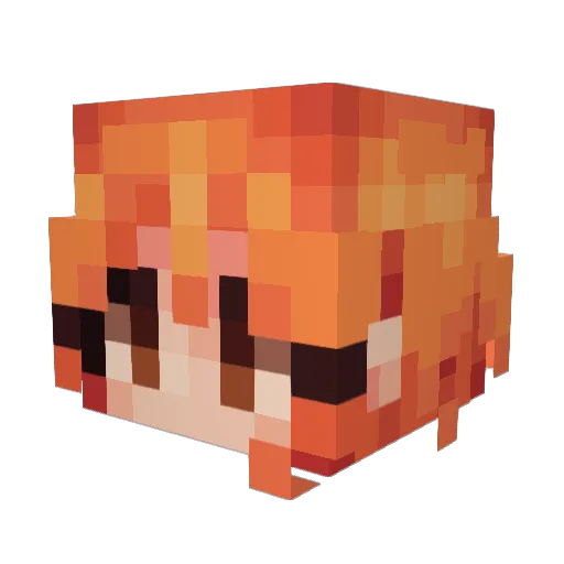 RealAudrey1 Minecraft avatar head, 3D render