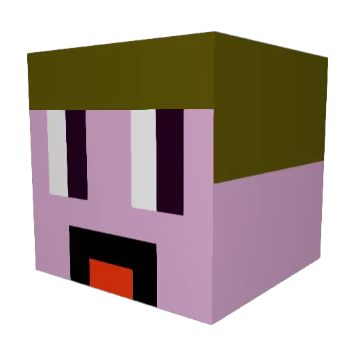 RealAwaanu Minecraft avatar head, 3D render
