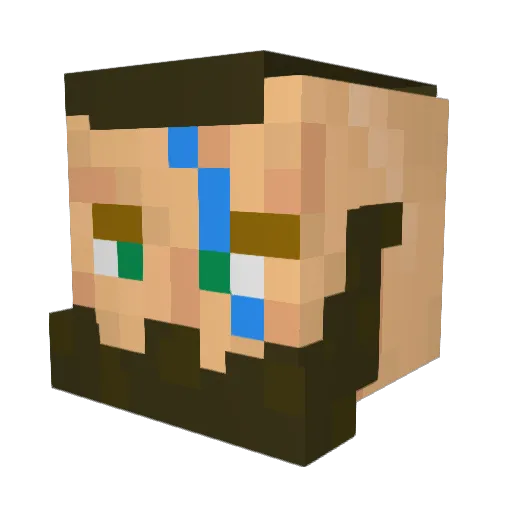 RealAxe Minecraft avatar head, 3D render