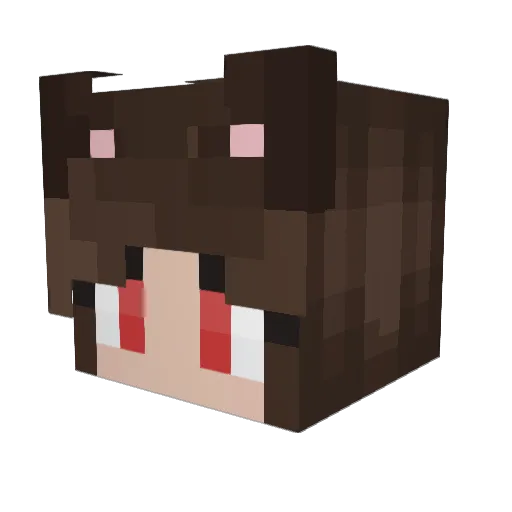RealAzuri Minecraft avatar head, 3D render
