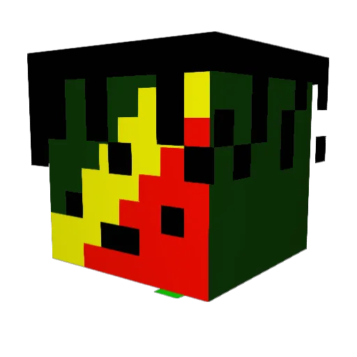 RealBadman08 Minecraft avatar head, 3D render