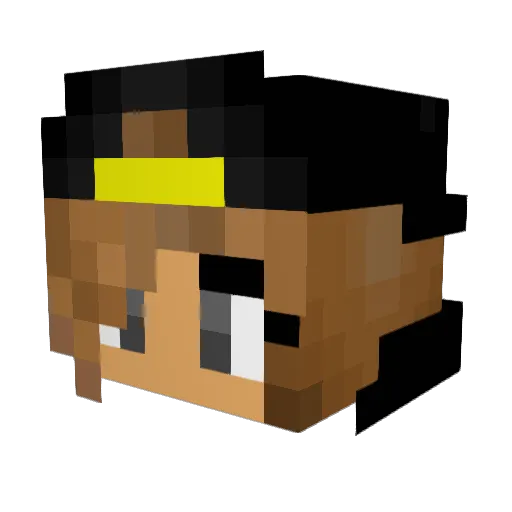 RealBatgirl Minecraft avatar head, 3D render