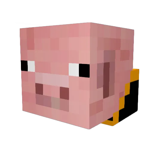 RealBerks Minecraft avatar head, 3D render