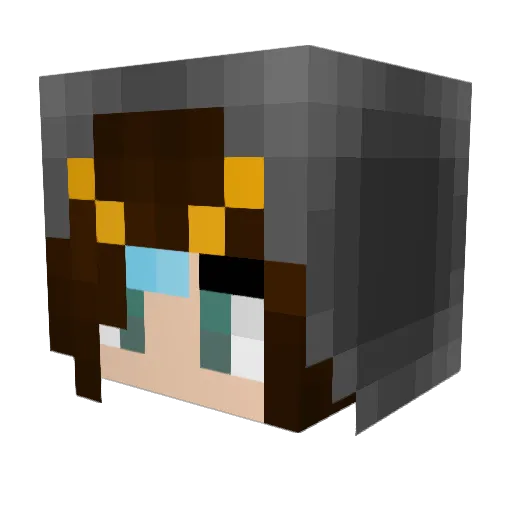 RealBlvck Minecraft avatar head, 3D render