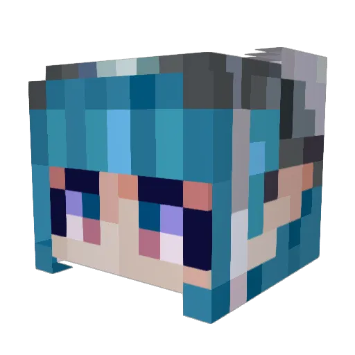 RealBoringCRB Minecraft avatar head, 3D render