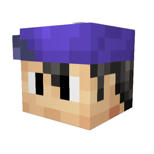 RealBoser Minecraft avatar head, 3D render