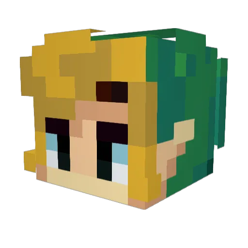 RealCapo17 Minecraft avatar head, 3D render