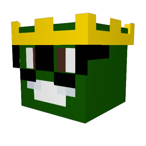 RealChayoman Minecraft avatar head, 3D render