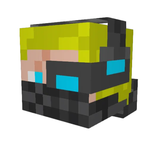RealChrisTheKid Minecraft avatar head, 3D render