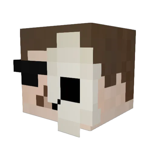 RealChristianYT Minecraft avatar head, 3D render