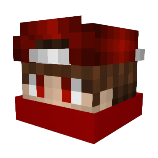 RealCombo_ Minecraft avatar head, 3D render