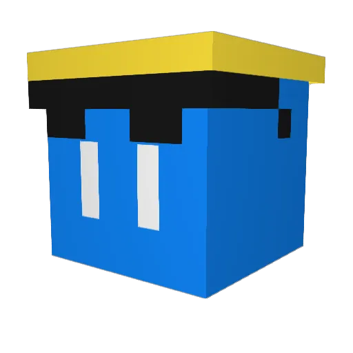 RealCraze Minecraft avatar head, 3D render