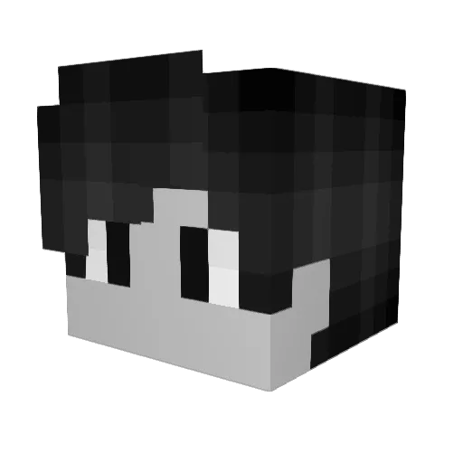 RealCy Minecraft avatar head, 3D render