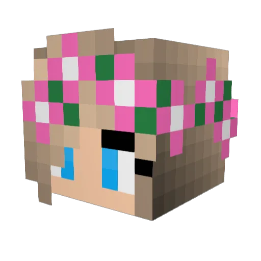 RealCybercat Minecraft avatar head, 3D render