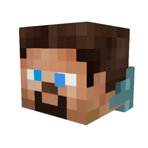 RealDarknox Minecraft avatar head, 3D render