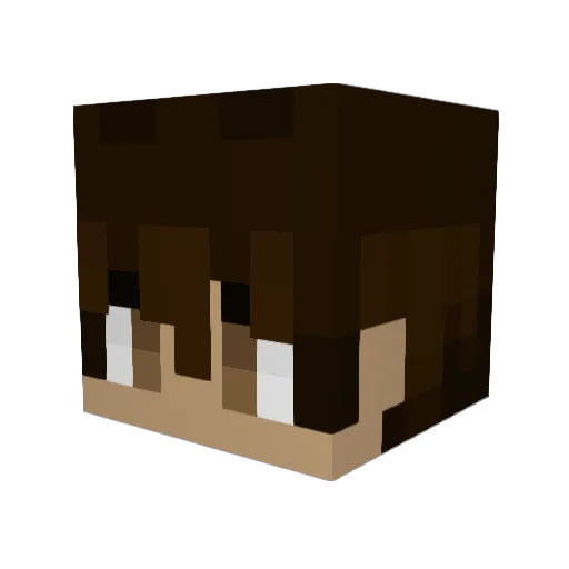RealDjBj Minecraft avatar head, 3D render