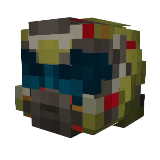 RealDoomSlayer Minecraft avatar head, 3D render