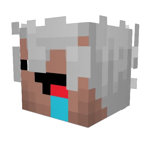 RealDrKiwii Minecraft avatar head, 3D render